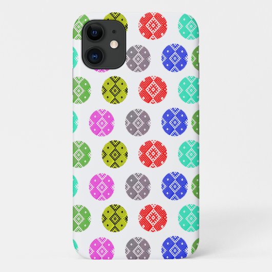 ベラルーシフォークパターンВышиванка iPhone 11ケース Case-Mate iPhoneケース (裏面)