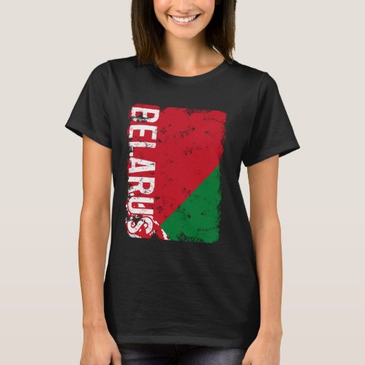 ベラルーシプライドベラルーシ国旗のルーツ伝統 Tシャツ (正面)