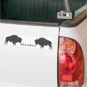 ベラルーシベラルーシアンビソンЗубр Беларусьトラベル バンパーステッカー (トラック上)