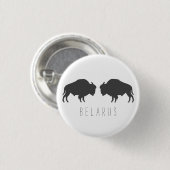 ベラルーシベラルーシアンビソンЗубр Беларусьトラベル 缶バッジ (正面&裏面)