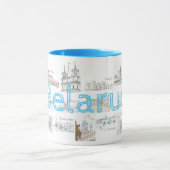 ベラルーシミンスクブレスト建築コーヒーマグ杯 マグカップ (中央)