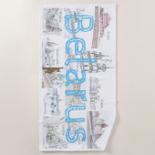 ベラルーシミンスクブレスト建築ビーチタオル ビーチタオル (正面)