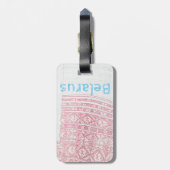 ベラルーシミンスクブレスト建築荷物札 ラゲッジタグ (裏面縦)