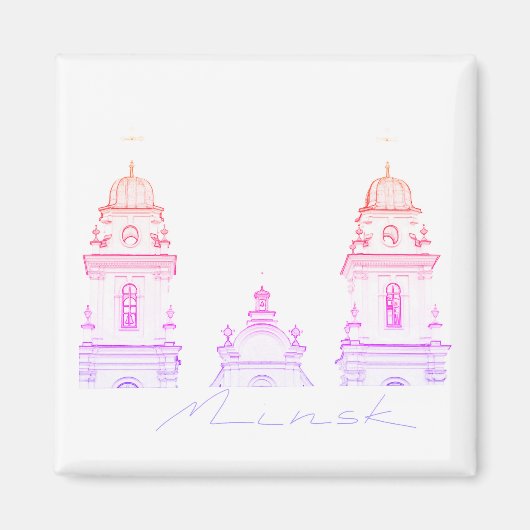 ベラルーシミンスク市建築磁石 マグネット (正面)