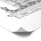 ベラルーシミンスク市門アーキテクチャースケッチ ポスター (角)