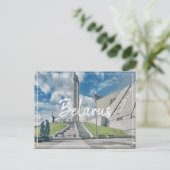 ベラルーシミンスク建築戦争博物館はがき シーズンポストカード (スタンド正面)