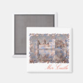 ベラルーシミール城建築絵画の磁石 マグネット (正面/裏面)