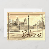 ベラルーシミール城建築自然ポストカード シーズンポストカード (正面/裏面)