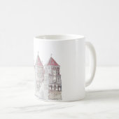 ベラルーシミール城建築 コーヒーマグカップ (正面右)