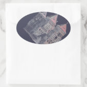 ベラルーシミール城建築 楕円形シール (バッグ)