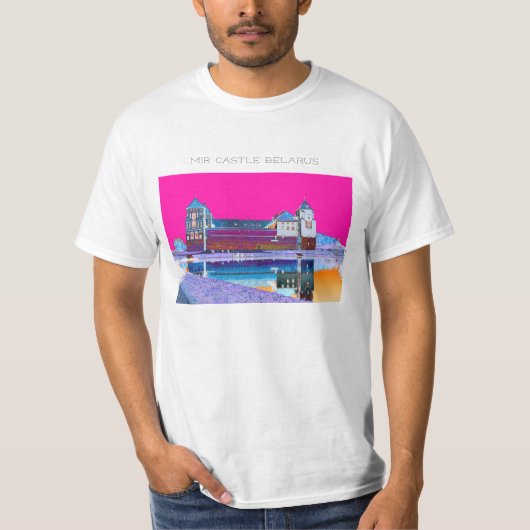 ベラルーシミール城建築Tシャツトップ Tシャツ (正面)