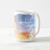 ベラルーシミール城絵画建築のマグカップ コーヒーマグカップ (正面右)