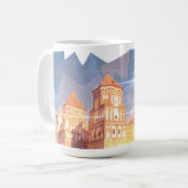 ベラルーシミール城絵画建築のマグカップ コーヒーマグカップ (正面左)