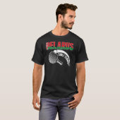 ベラルーシ卓球 ベラルーシ人ピンポン応援 Tシャツ (正面フル)