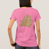 ベラルーシ国旗と地図dk Tシャツ (裏面)