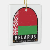 ベラルーシ国旗のエンブレム動揺してヴィンテージ セラミックオーナメント (右)