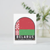 ベラルーシ国旗のエンブレム動揺してヴィンテージ ポストカード (スタンド正面)