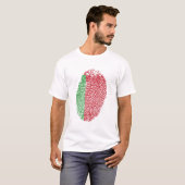 ベラルーシ国旗の指紋認証プライド Tシャツ (正面フル)