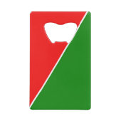 ベラルーシ国旗の色 クレジットカード栓抜き (裏面)