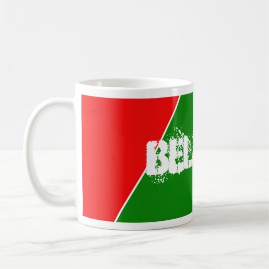 ベラルーシ国旗の色 コーヒーマグカップ (左)