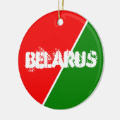 ベラルーシ国旗の色 セラミックオーナメント (左)