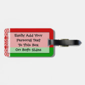 ベラルーシ国旗簡単ID個人 ラゲッジタグ (裏面横)