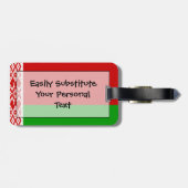 ベラルーシ国旗簡単ID個人 ラゲッジタグ (裏面横)