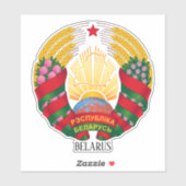 ベラルーシ国旗魅力的の愛国地図 シール (シート)