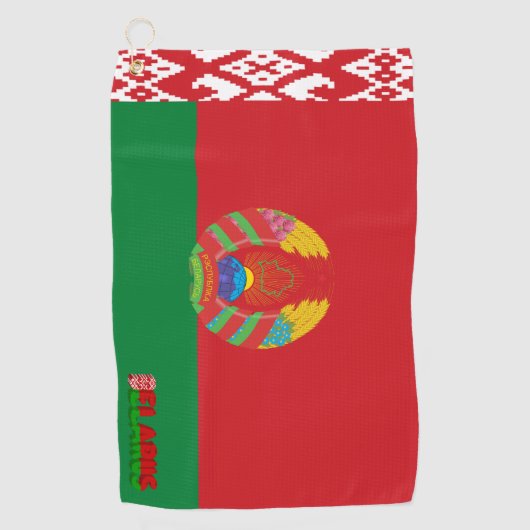 ベラルーシ国旗 ゴルフタオル (正面)