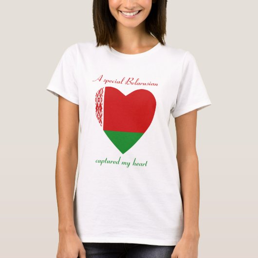ベラルーシ国旗 スウィートハート Tシャツ (正面)