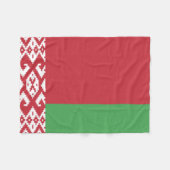 ベラルーシ国旗 フリースブランケット 愛国心 (正面(横))