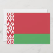 ベラルーシ国旗、ベラルーシ結婚国旗 招待状 (裏面)