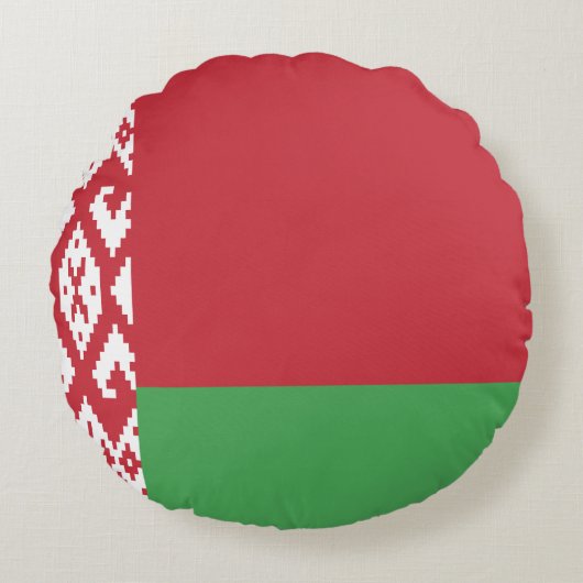 ベラルーシ国旗 ラウンドクッション (正面)