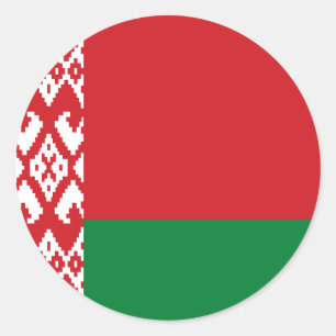 ベラルーシ国旗 ラウンドシール