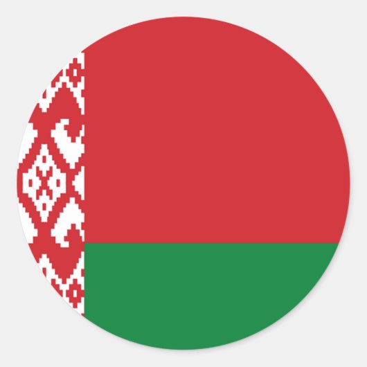 ベラルーシ国旗 ラウンドシール (正面)