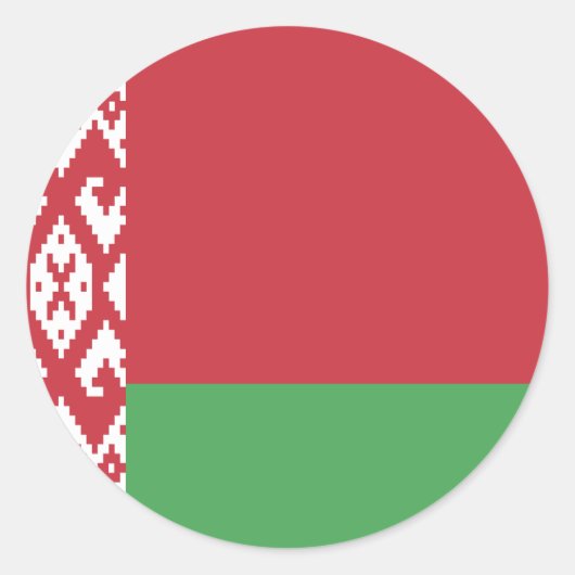ベラルーシ国旗 ラウンドシール (正面)