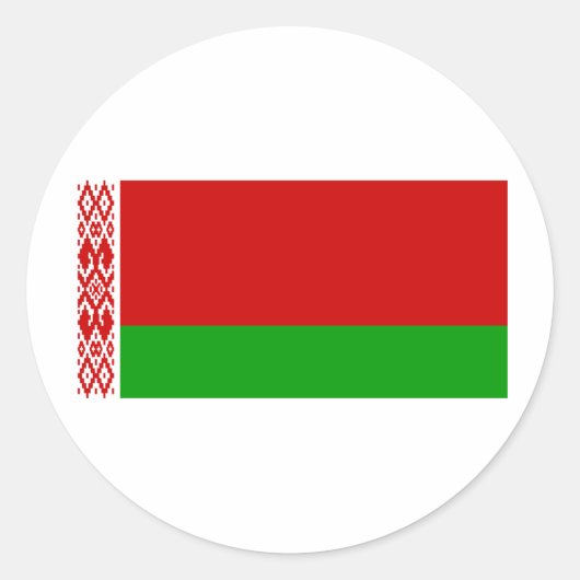 ベラルーシ国旗BY ラウンドシール (正面)