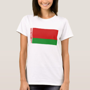 ベラルーシ国旗x地図Tシャツ Tシャツ