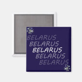 ベラルーシ国産とうもろこし花 マグネット (正面/裏面)