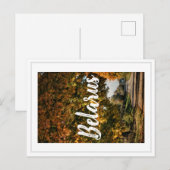 ベラルーシ地方の田舎の風景はがき シーズンポストカード (正面/裏面)