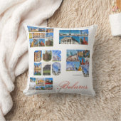 ベラルーシ建築シーナリーコラージュ装飾用クッション クッション (ブランケット)