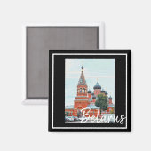 ベラルーシ建築赤い教会磁石 マグネット (正面/裏面)