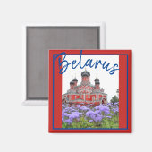 ベラルーシ建築赤い教会磁石 マグネット (正面/裏面)
