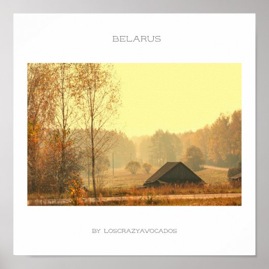 ベラルーシ建築農村景観ポスター ポスター (正面)