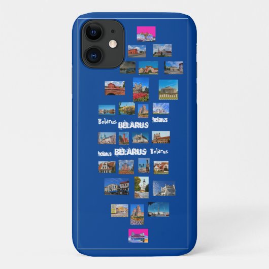 ベラルーシ建築都市コラージュiPhone 11ケース Case-Mate iPhoneケース (裏面)