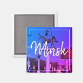 ベラルーシ建築 ミンスク市景観 マグネット (正面/裏面)