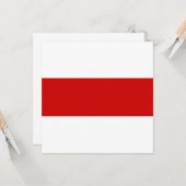 ベラルーシ赤と白国旗 カード (正面/裏面インサイチュ)