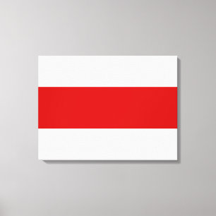 ベラルーシ赤と白国旗 キャンバスプリント