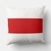 ベラルーシ赤と白国旗 クッション (裏面)