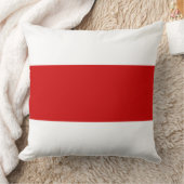 ベラルーシ赤と白国旗 クッション (ブランケット)